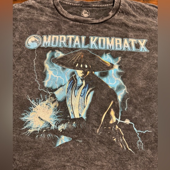 Vintage Mortal Kombat Raiden T-Shirt Men Size Medium Rare Fast Shipping - Picture 2 of 7